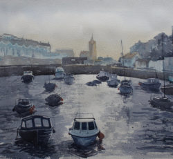 Porthleven Harbour Winter Light